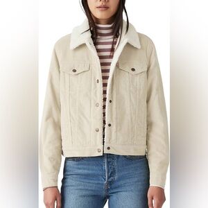 Levi's Beige Sherpa-Lined Corduroy Jacket